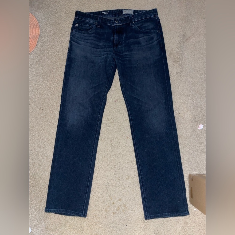 Adriano Goldschmied AG The Graduate Tailored Leg Dark Blue Jeans Men's 32x34‍‍‍‍ - Picture 12 of 12